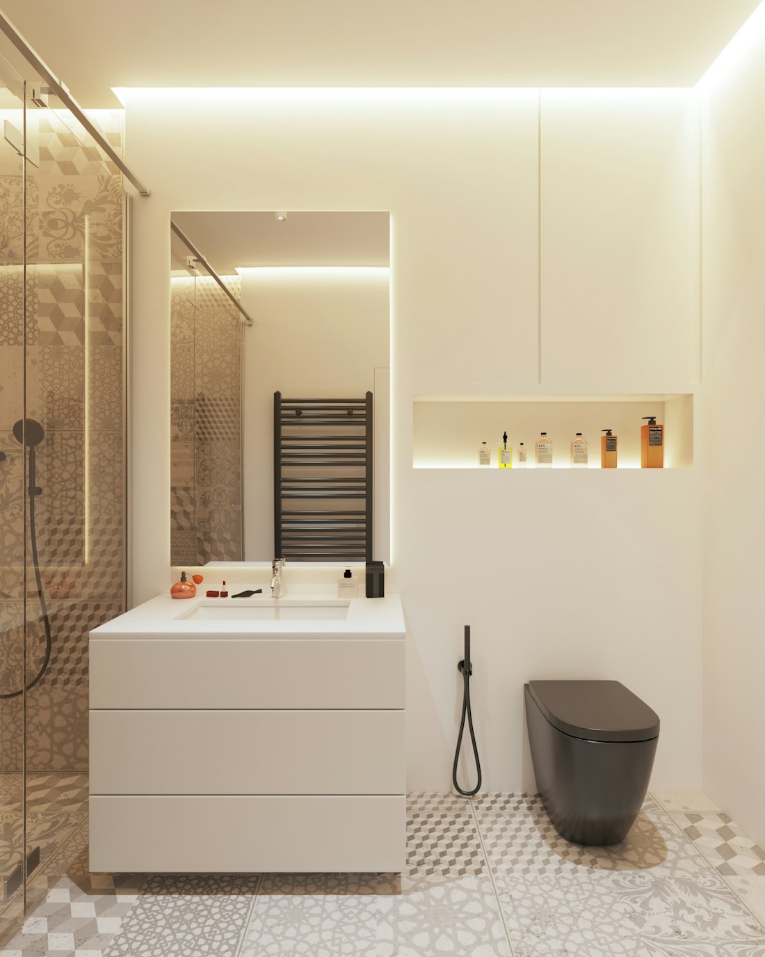 Bathroom with toilet and shower